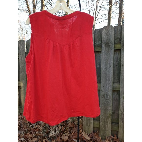 KNOX ROSE Women's Size XXL Top BOHO BLOUSE Shirt w/Embroidered Accents - Picture 5 of 7